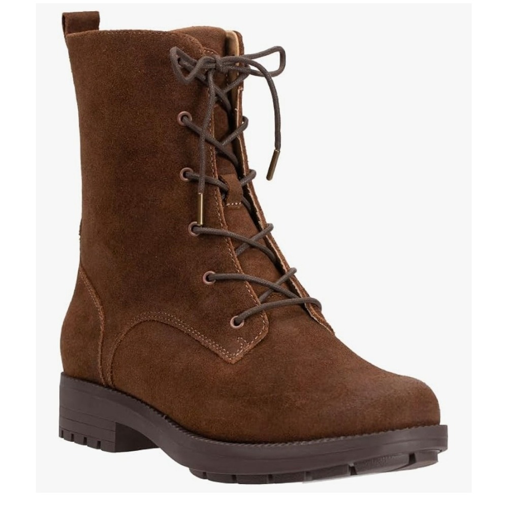NEW! Revitalign Womens Stratton Suede Orthotic Boots Side Zip Brown Sz 9.5D $170